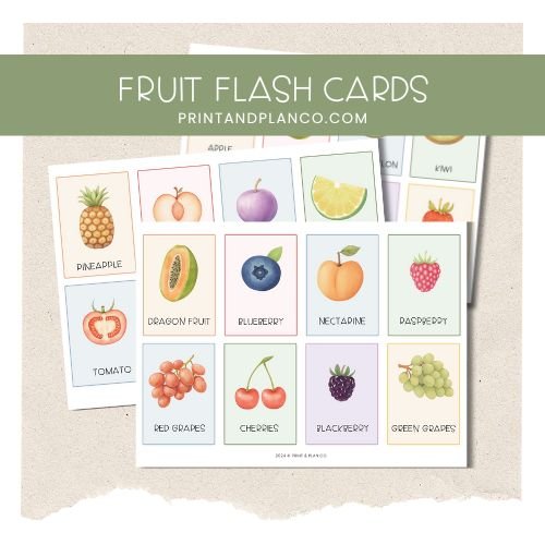 Fruit Flash Cards Printable