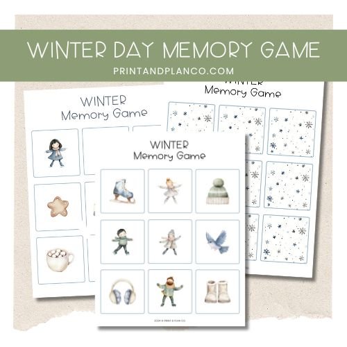 Winter Day Memory Game